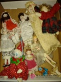 lot of small porcelain dolls approximately 4 to 6 in