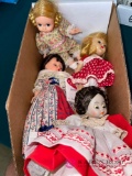 Four Madame Alexander dolls some with tag