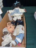 Four assorted dolls up to 5 inch handmaid