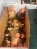 Lot of eight CELLULOID 4 to 6 inch dolls