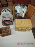 doll closet with clothes,baskets and boxes v