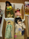4 dolls 7 to 10 inches tall