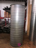 spiral Metal duct 30 in base 7 ft tall