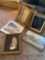 Wooden picture frames and prints lot
