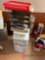 Office supplies and storage bins