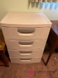 Four drawer Sterilite storage unit