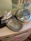 Sterling and silver plated trays