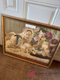 framed picture kittens H C Plumb