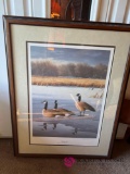 Framed picture evening trio Daniel Smith signed