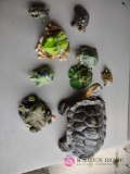 turtle and frog lot figurines