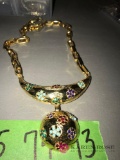 Lucien Piccard vintage rhinestone necklace