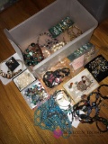 Assorted costume jewelry necklaces/earrings/bracelets