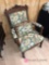 Antique hand craved wooden /upholstery chair