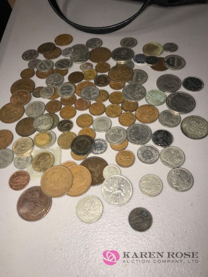 Foreign coins and tokens