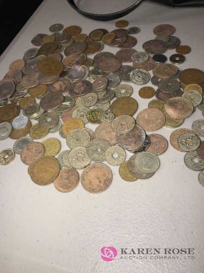 Foreign coins and tokens