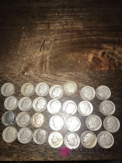 28- silver dimes