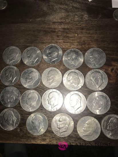 20- Eisenhower Dollars