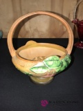 Roseville Basket with attached Flower Frog