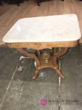 small marble top table