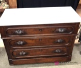 Antique marble top commode 3- drawers