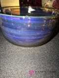 signed Baker Labino Studio amber opal bowl