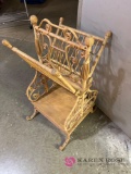 Victorian Natural Wicker Magazine rack