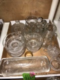 Assorted crystal glassware