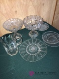 Assorted crystal glassware