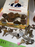 lot of assorted keys and locks