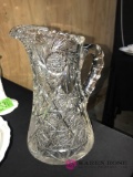 Vintage cut glass pitcher