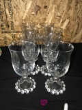 8- Hobnail bottom glasses