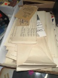 vintage lot of paperwork, old stamps, books, postcards