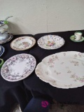 three decorator plates and bowls one platter