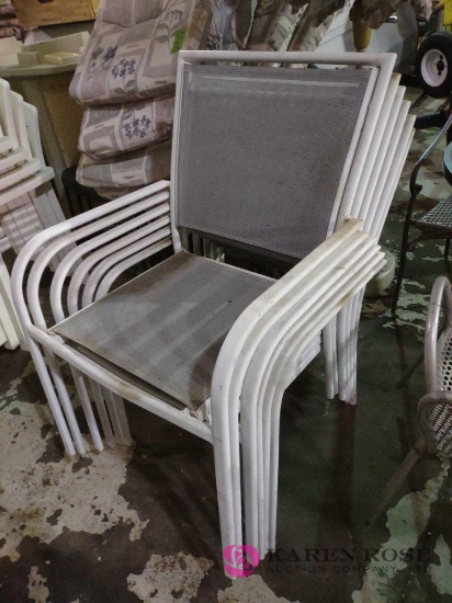 six patio chairs