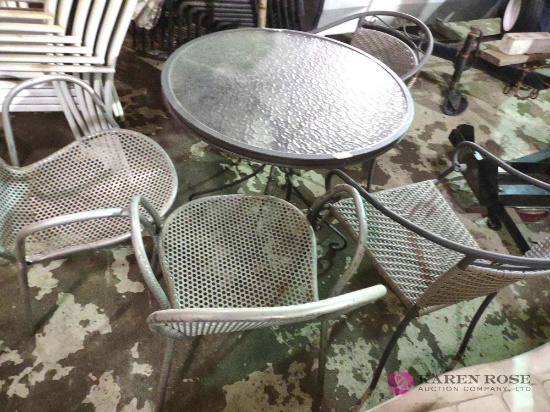 30-in patio table and four chairs