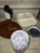 Platters/spongeware cookie jar/crystal plates