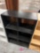 six cubed shelf dark wood color