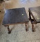 2 ft square slate top side table
