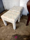 two 18x18 upholstered srools