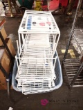 lot of stackable wire shelves