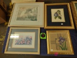 four framed pictures