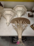 3 sconce style shelves