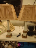 two 30-in tall lamps with shades