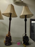 pair of candlestick lamps