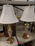 two 26 inch tall lamps with shades