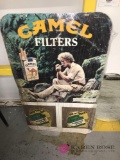 Camel filters tin advertising sign 2- sided 22 in x 37 in