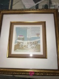 Framed bathroom picture 14 in x 14 in