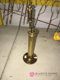 Brass fireplace poker/holder