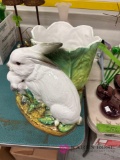 Large Rabbits planter made in Italy