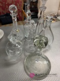 seven clear glass carafe